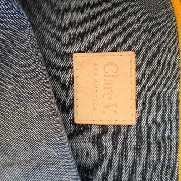 Clare Vivier Calf Hair Leopard Print Top Zip Foldover Clutch Handbag Brown Cream - Picture 7 of 8